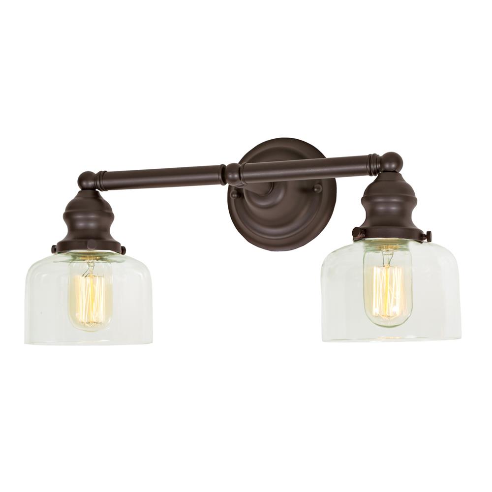 JVI Designs 1211-08 S4 Union Square Two Light Shyra Bathroom Wall Sconce  in Oil Rubbed Bronze